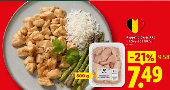 Promotie: Kippenblokjes XXL