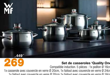 Offre: Set de casseroles 'Quality One