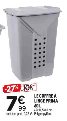 Offre: La corbeille à linge PRIMA 45 l