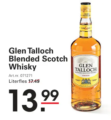 Aanbieding: Glen Talloch Blended Scotch Whisky