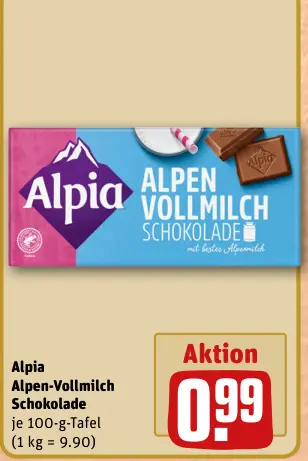 Aanbieding: Alpen-Vollmilch Schokolade