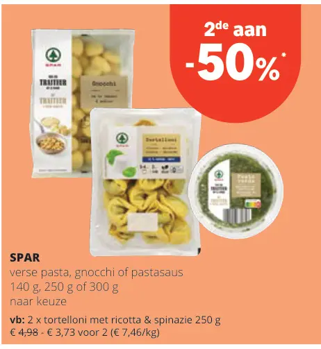 Promotie: Verse pasta, gnocchi of pastasaus