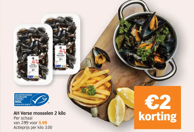 Promotie: Verse mosselen 2 kilo