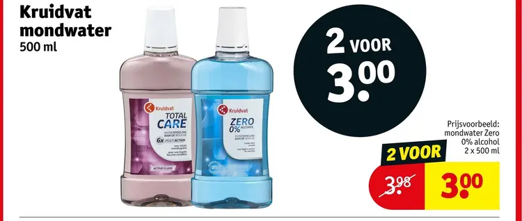 Aanbieding: Kruidvat mondwater