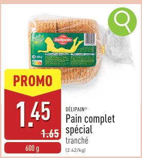 Offre: Pain complet spécial tranché