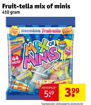 Aanbieding: Fruit-tella mix of minis