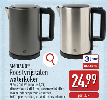 Aanbieding: Roestvrijstalen waterkoker