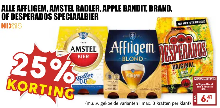 Aanbieding: Affligem, Amstel Radler, Apple Bandit, Brand,