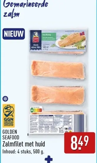 Aanbieding: Gemarineerde zalm Zalmfilet met huid