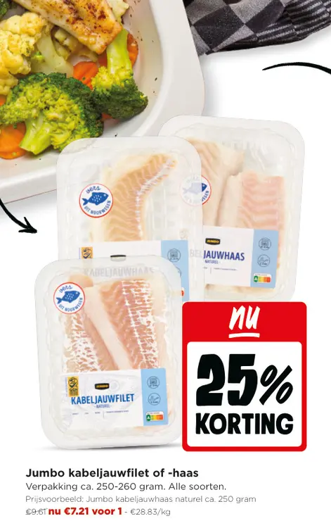 Promotie: Kabeljauwfilet of -haas