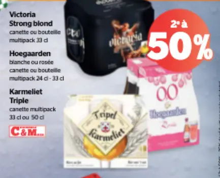 Offre: Victoria Strong blond, Hoegaarden blanche ou
