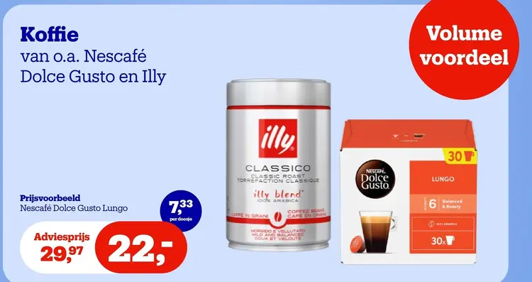 Aanbieding: Koffie van o.a. Nescafé Dolce Gusto en Illy
