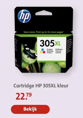 Aanbieding: Cartridge HP 305XL kleur