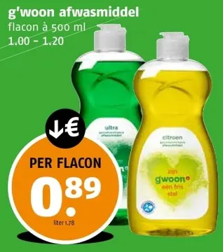 Aanbieding: g'woon afwasmiddel