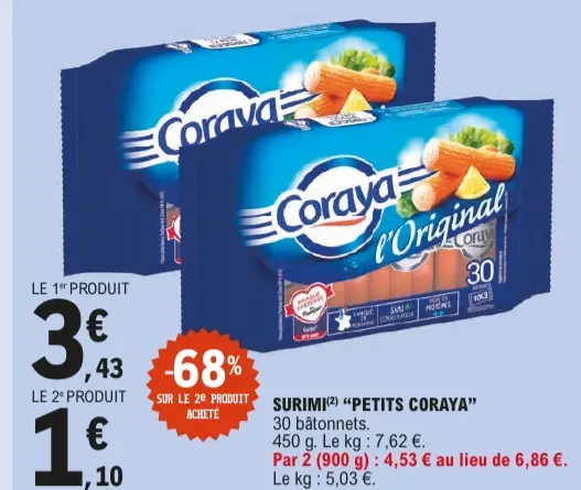Offre: Surimi "petits Coraya"