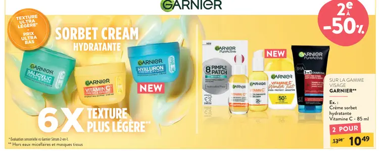 Offre: Crème sorbet hydratante Vitamine C