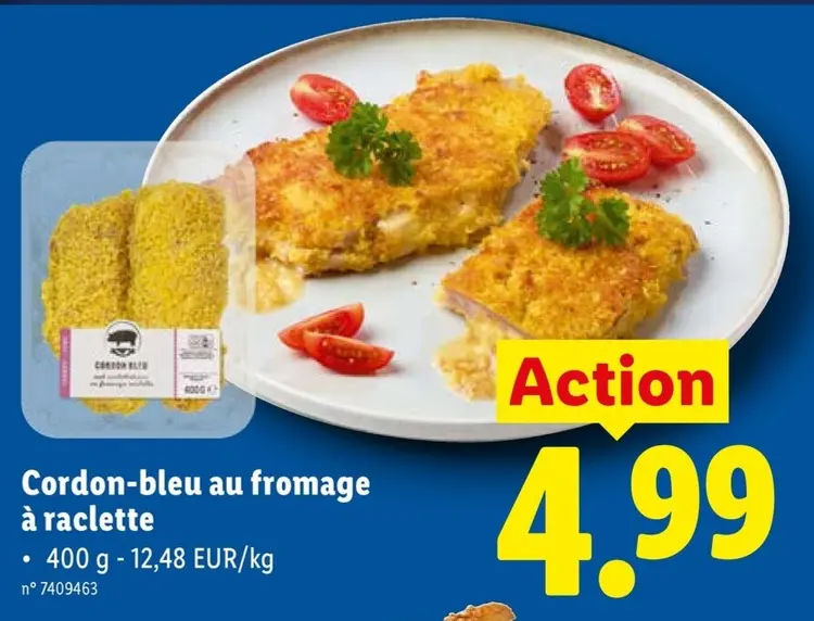 Offre: Cordon-bleu au fromage à raclette