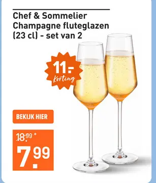 Aanbieding: Chef & Sommelier Champagne fluteglazen