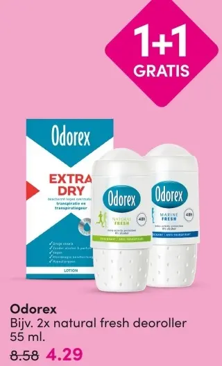 Aanbieding: Odorex natural fresh deoroller