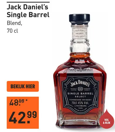 Aanbieding: Jack Daniel's Single Barrel