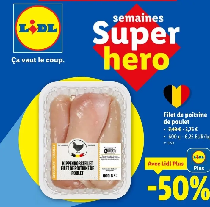 Offre: Filet de poitrine de poulet