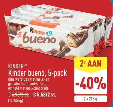 Promotie: Kinder bueno, 5-pack