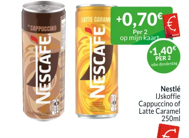 Promotie: Ijskoffie Cappuccino of Latte Caramel