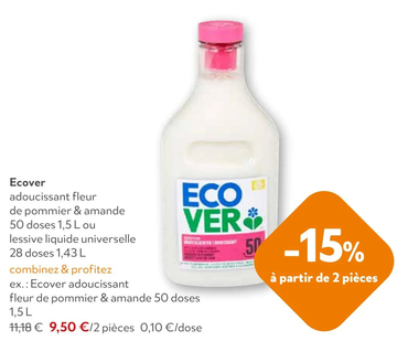 Offre: Ecover adoucissant fleur de pommier & amande