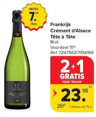 Promotie: Crémant d'Alsace Tête à Tête