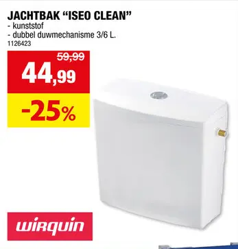 Promotie: Wirquin Iseo Clean jachtbak 3/6 l