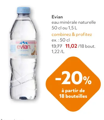 Offre: eau minérale naturelle