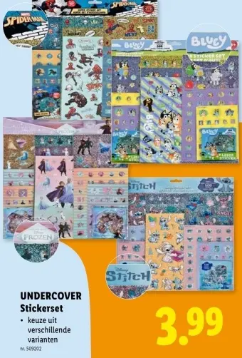 Promotie: UNDERCOVER Stickerset