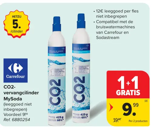 Promotie: CO2-vervangcilinder MySoda