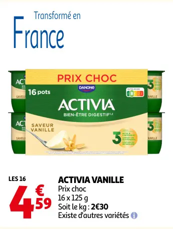 Offre: Activia vanille