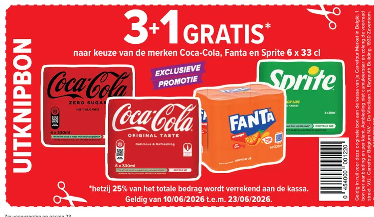 Promotie: Coca-Cola, Fanta en Sprite