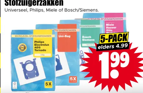 Aanbieding: Stofzuigerzakken