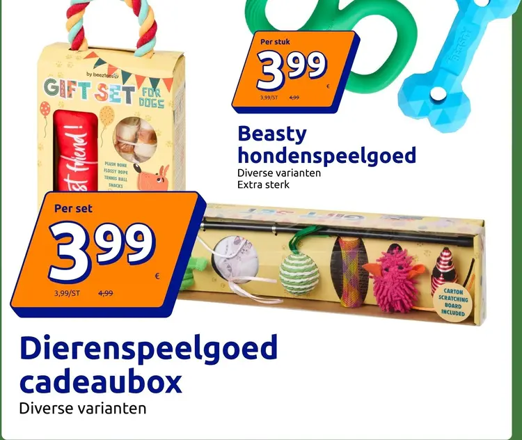Promotie: Dierenspeelgoed cadeaubox