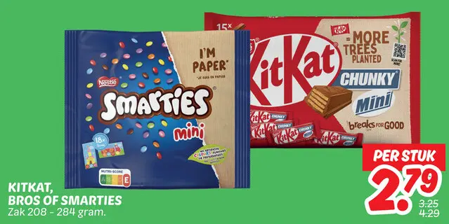 Aanbieding: Kitkat, bros of Smarties