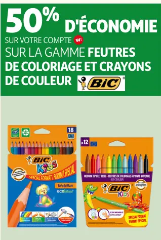 Offre: Feutres de coloriage et crayons de couleur