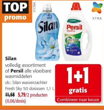 Promotie: Silan of Persil alle vloeibare wasmiddelen