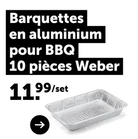 Offre: Barquettes en aluminium pour BBQ