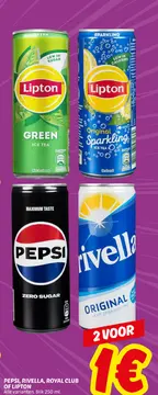 Aanbieding: Pepsi, Rivella, royal club of Lipton