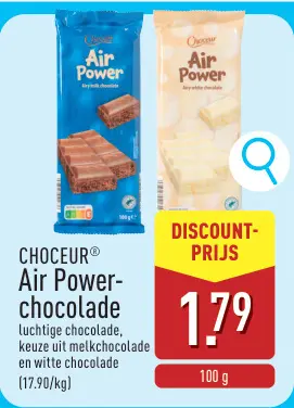 Promotie: Air Power-chocolade