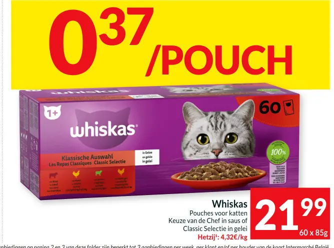 Promotie: Pouches voor katten Keuze van de Chef in saus
