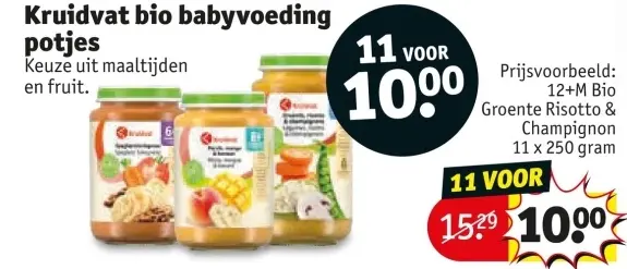 Aanbieding: Bio babyvoeding potjes