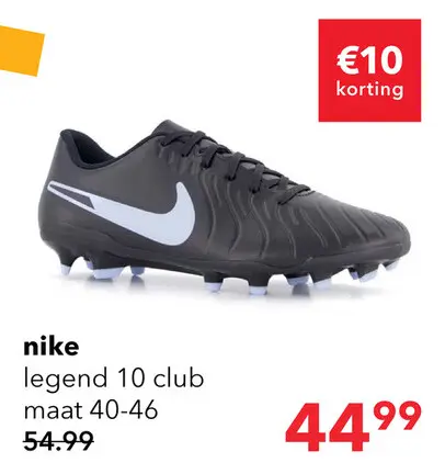 Aanbieding: Nike Tiempo Legend 10 Club MG heren voetbalschoenen zwart
