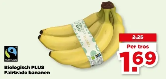 Aanbieding: Biologisch PLUS Fairtrade bananen
