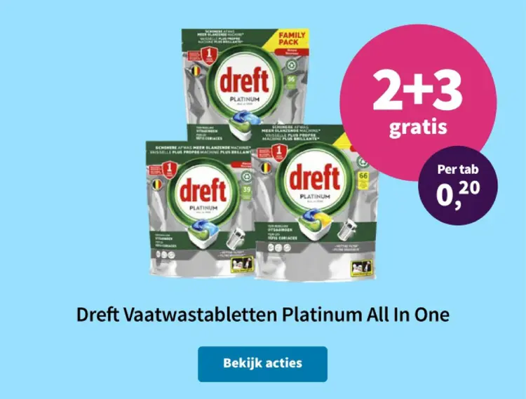Aanbieding: Vaatwastabletten Platinum All In One