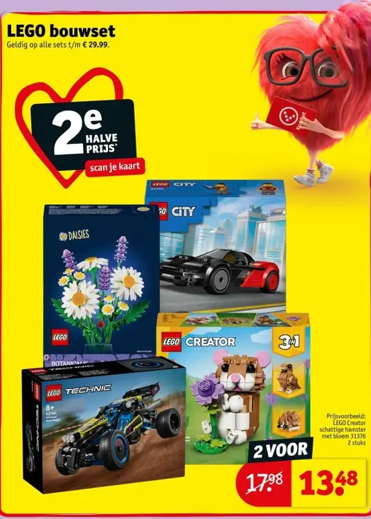 Aanbieding: LEGO Creator schattige hamster met bloem 3137