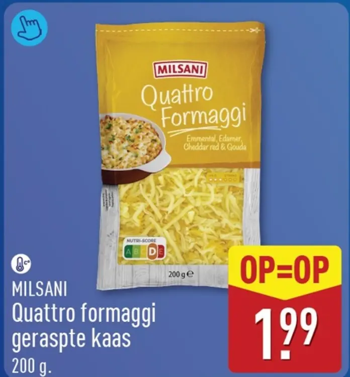 Aanbieding: Quattro formaggi geraspte kaas